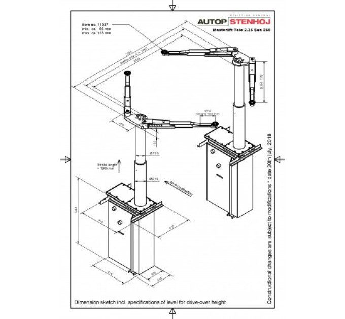 Подъемник плунжерный Autop Stenhoj Masterlift Tele 2.35 (Германия)