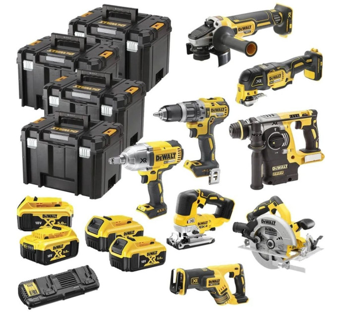 Набор из восьми инструментов аккумуляторных DeWALT DCK865P4T