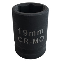 Головка ударная 6-гранная, 19мм, 1/2"