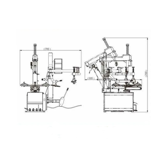 Шиномонтажный станок с третьей рукой 380V 10-24" ShiningBerg -2-Х скоросной T624R