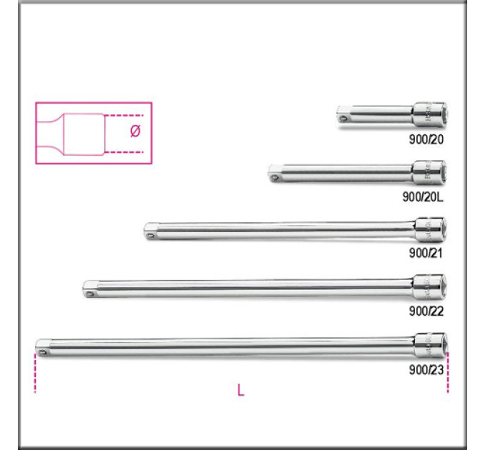 900 /20-удлинитель 1/4",50мм
