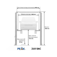 PEAK 210SAC 220 В - Подъемник двухстоечный верхн 4500 кг.