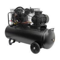 Компрессор 100 л, 3 кВт, 380 В, 10 атм, 500 л/мин., 2 цилиндра INTERTOOL PT-0013