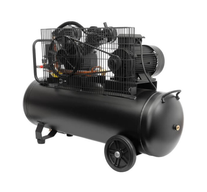 Компресор 100 л, 3 кВт, 380 В, 10 aтм, 500 л/хв., 2 циліндри INTERTOOL PT-0013