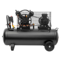 Компрессор 100 л, 3 кВт, 380 В, 10 атм, 500 л/мин., 2 цилиндра INTERTOOL PT-0013