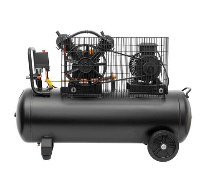 Компресор 100 л, 3 кВт, 380 В, 10 aтм, 500 л/хв., 2 циліндри INTERTOOL PT-0013