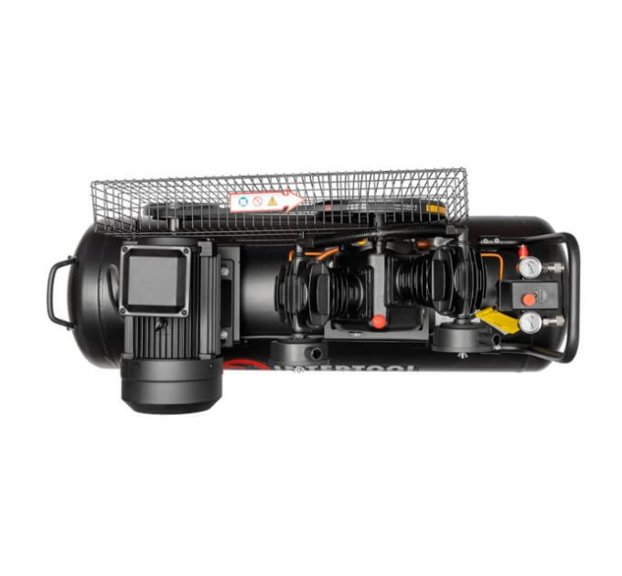 Компресор 100 л, 3 кВт, 380 В, 10 aтм, 500 л/хв., 2 циліндри INTERTOOL PT-0013