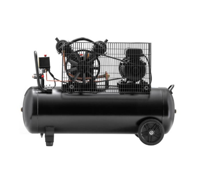 Компресор 100 л, 3 кВт, 220 В, 10 aтм, 500 л/хв., 2 циліндри, STORM INTERTOOL PT-0014