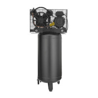 Компрессор 100 л, вертикальный, 3 кВт, 220 В, 10 атм, 500 л/мин. 2 цилиндра INTERTOOL PT-0017