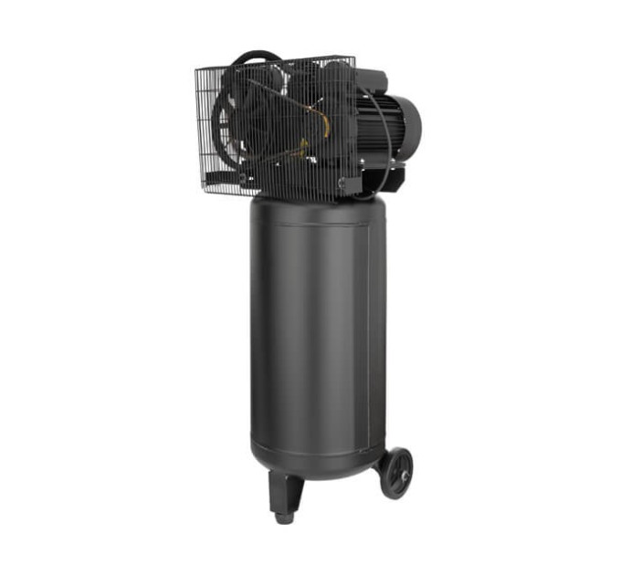 Компрессор 100 л, вертикальный, 3 кВт, 220 В, 10 атм, 500 л/мин. 2 цилиндра INTERTOOL PT-0017