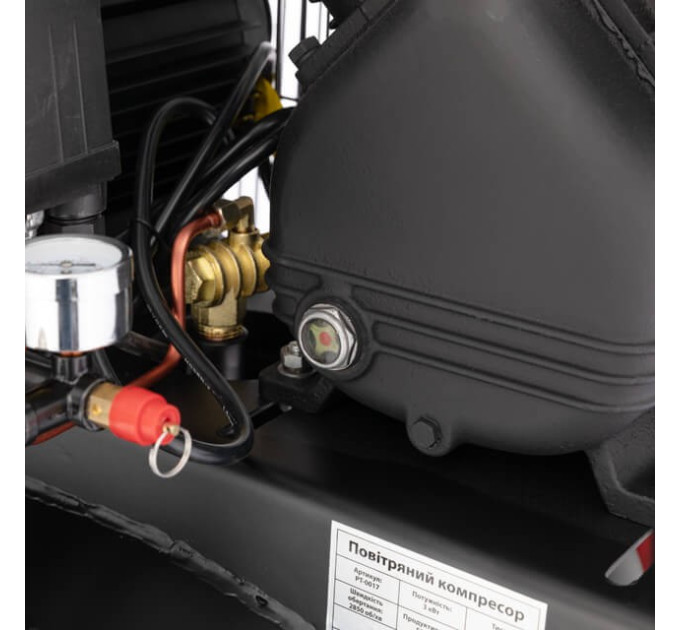 Компрессор 100 л, вертикальный, 3 кВт, 220 В, 10 атм, 500 л/мин. 2 цилиндра INTERTOOL PT-0017
