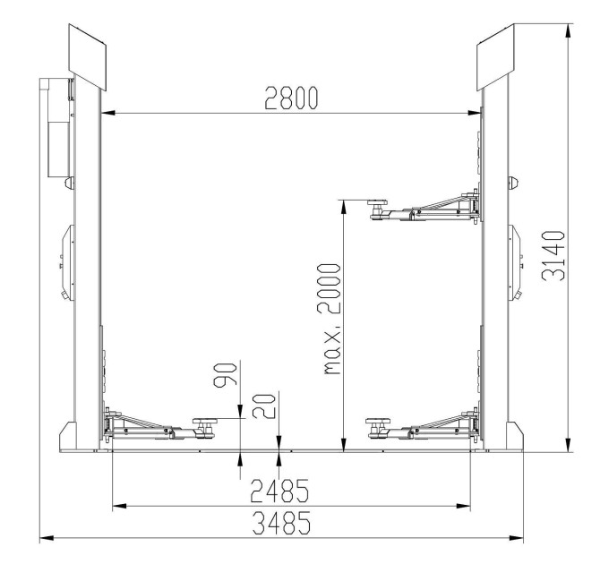 Подъемник двухстоечный 4т ATH Comfort Lift 2.40 (Германия)