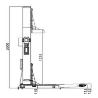 Подъемник одностоечный 2.5т Well Kraft DJ01KS (Германия-Китай)
