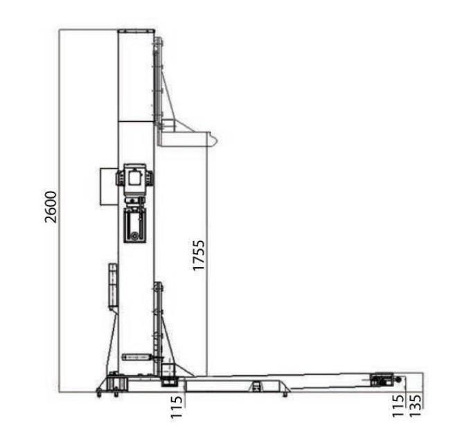 Подъемник одностоечный 2.5т Well Kraft DJ01KS (Германия-Китай)