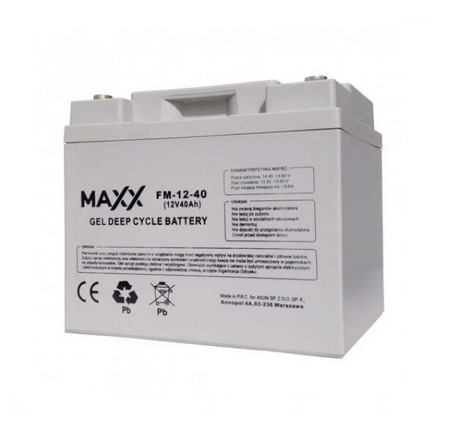 АККУМУЛЯТОР ГЕЛЕВЫЙ 4SUN DEEP CYCLE MAXX 40Ah 12V FM-12-40Ah