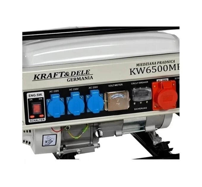 Генератор Бензиновый Kraft&Dele KD117 KW6500B 2,8kVA 12/230/380V ,трехфазный,ручной стартер + МАСЛО В ПОДАРОК