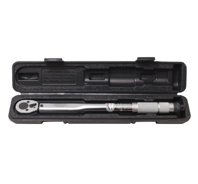 Ключ динамометрический 19-110Нм, 3/8", в пластиковом футляре ROCKFORCE RF-6473365.
