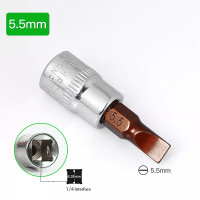 Головка 1/4" с насадкой Slotted SL5.5 Forsage F-32332055 Premium Головка 1/4" с насадкой Slotted SL5.5 Forsage F-32332055 Premium