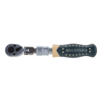 Трещотка 1/4" (72зуб.) шарнирная телескопическая ROCKFORCE RF-802223