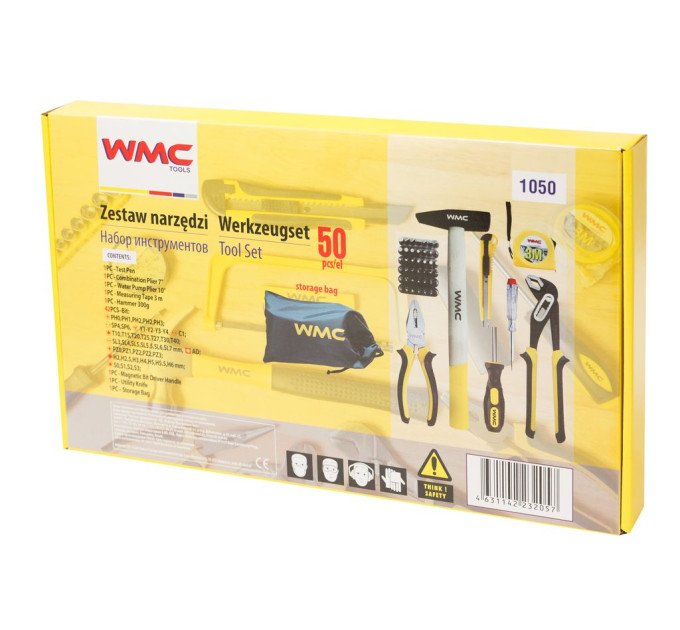 Набір шарнірно-губцевий інструменту 50 предметів WMC TOOLS 1050