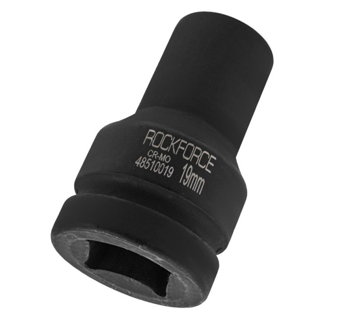 Головка ударная глубокая 1'' 6-гранная 19мм RockFORCE RF-48510019
