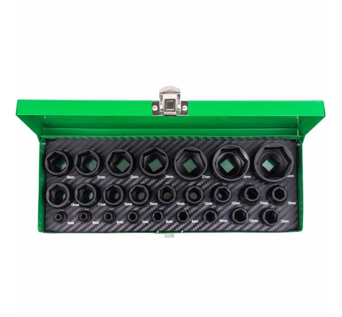 Набір ударних головок 1/4'', 1/2'', 25 предметів (6гр.) ROCKFORCE RF-50121K