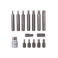 Набор бит 15пр. 1/2" Torx с битодержателем (T20, T25, T30, T40, T45, T50, T55; L-75мм)