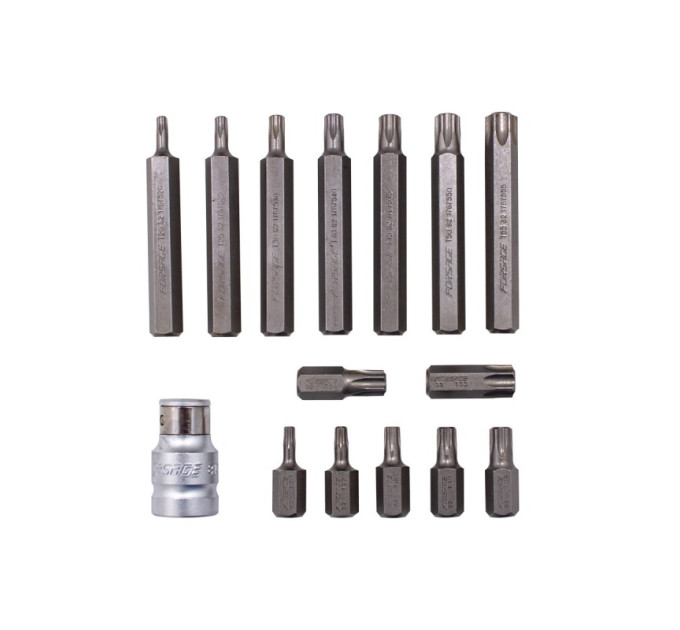 Набір біт 15пр. 1/2" Torx з бітотримачем (T20, T25, T30, T40, T45, T50, T55; L-75мм)