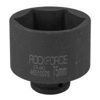 Головка ударная глубокая 75 мм (6-гранная), 3/4" ROCKFORCE RF-46510075 Головка ударная глубокая 75 мм (6-гранная), 3/4" ROCKFORCE RF-46510075