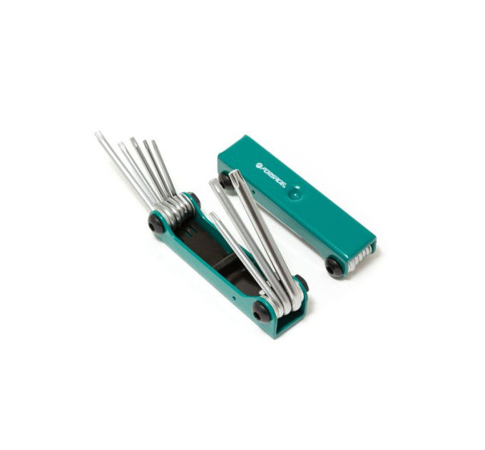 Набір ключів TORX складаний, 8пр. (T9, T10, T15, T20, T25, T27, T30, T40) Forsage F-5083F