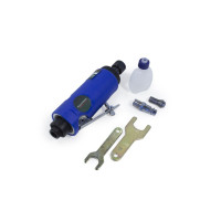 Пневмозачистная машинка с прорезиненной рукояткой (цанги: 3мм, 6мм, 25000об/мин, 128л/мин, 6.3Bar, штуцер 1/4'') ROCKFORCE RF-RP7314