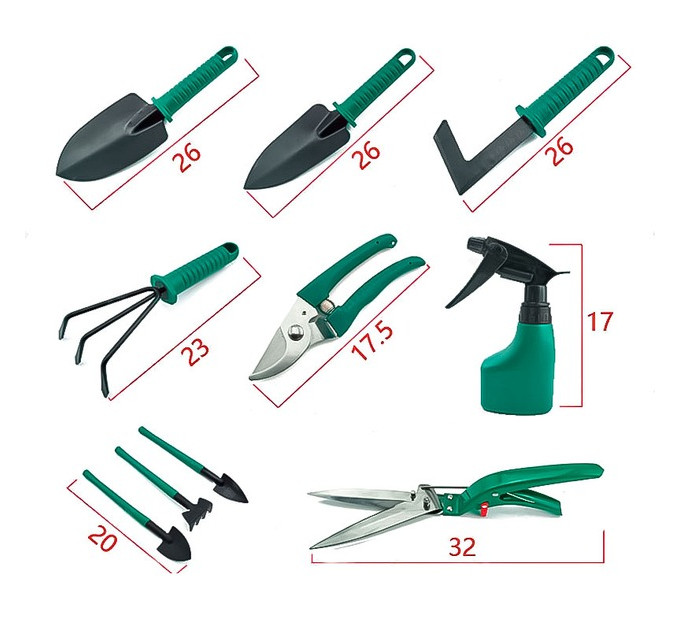 Набір садового інструменту 11 предметів WMC TOOLS TG2109010-A