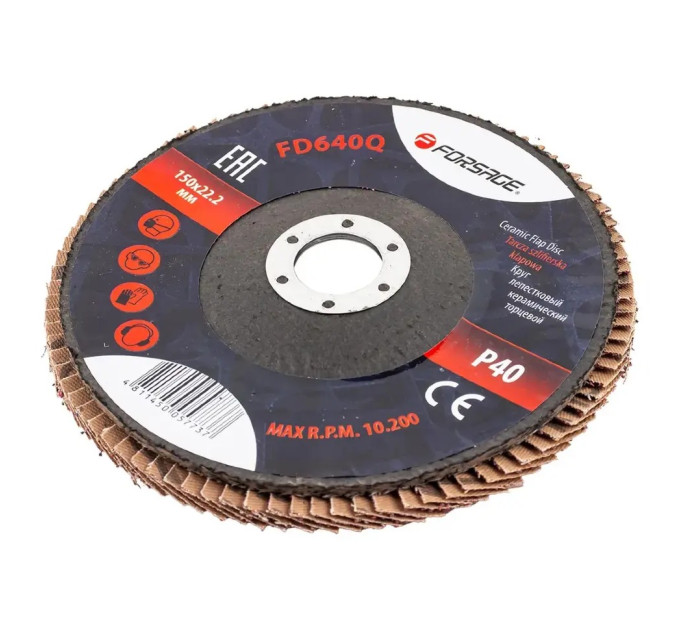 Круг пелюстковий торцевий, P 40, 150 х 22.2 мм Forsage F-FD640Q