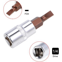 Головка 1/4" с насадкой Slotted SL4 Forsage F-3233204 Premium Головка 1/4" с насадкой Slotted SL4 Forsage F-3233204 Premium