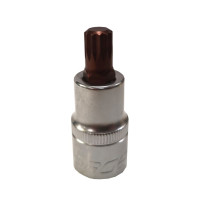 Головка 1/2" с насадкой Spline M10 12-лучевая L-55мм Forsage F-34805510 Premium