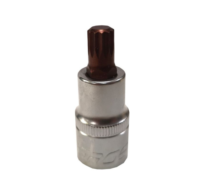 Головка 1/2" с насадкой Spline M10 12-лучевая L-55мм Forsage F-34805510 Premium