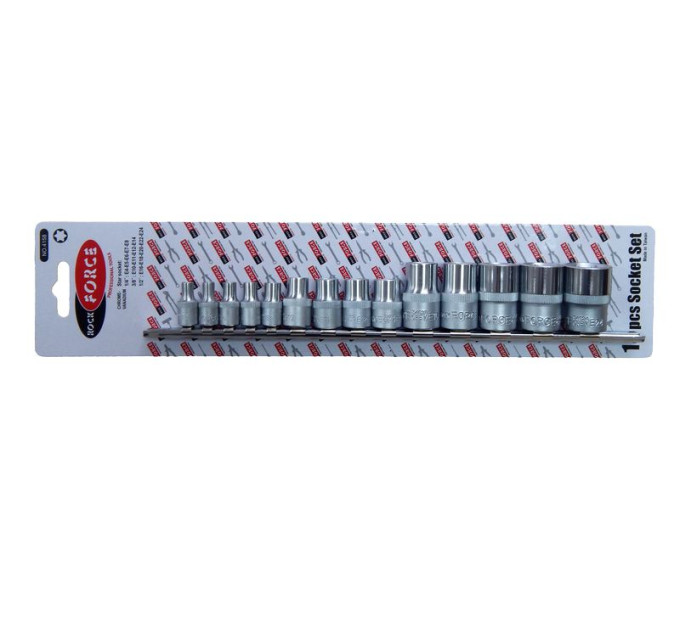 Набор головок Е-профиль 1/4", 3/8", 1/2" 15пр. (Е4-Е24) на планке