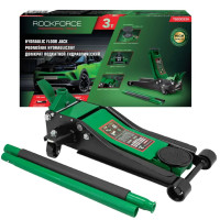 Домкрат підкатний 3т (75-465мм) двопоршневий з педаллю Rockforce RF-T820033X Домкрат підкатний 3т (75-465мм) двопоршневий з педаллю Rockforce RF-T820033X