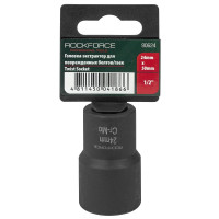 Головка-экстрактор для поврежденных болтов/гаек 24мм*50мм, 1/2" ROCKFORCE RF-90624 Головка-экстрактор для поврежденных болтов/гаек 24мм*50мм, 1/2" ROCKFORCE RF-90624