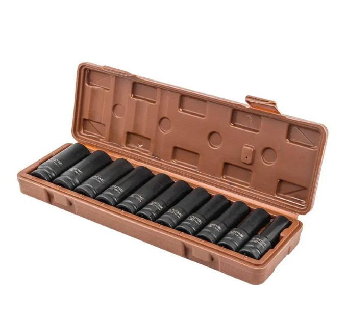 Набір головок ударних 11пр. 1/2" 6-гранна (10-24мм) FORSTIME FT-4117-5MPB