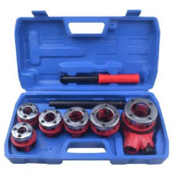Клуп трубный с сменными плашками 9пр.(1/4", 3/8", 1/2", 3/4",1", 1 1/4") в кейсе