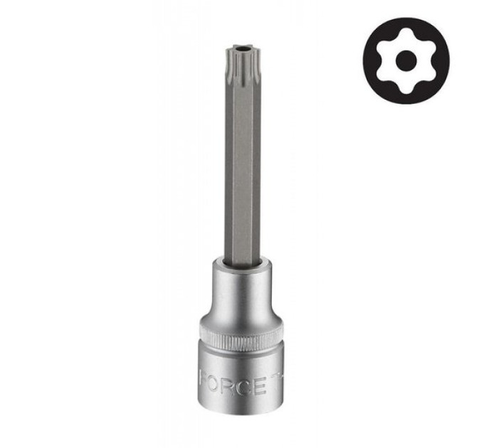 Головка 1/2" с насадкой Torx T25H с отверстием L-100мм ROCKFORCE RF-34710025