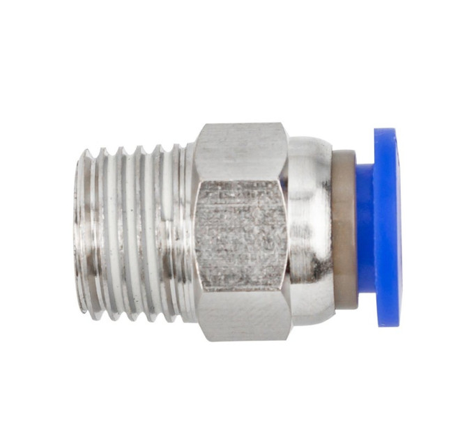 Фітинг 1/4" для пластикових трубок зовнішнє різблення 8мм ROCKFORCE RF-SPC08-02