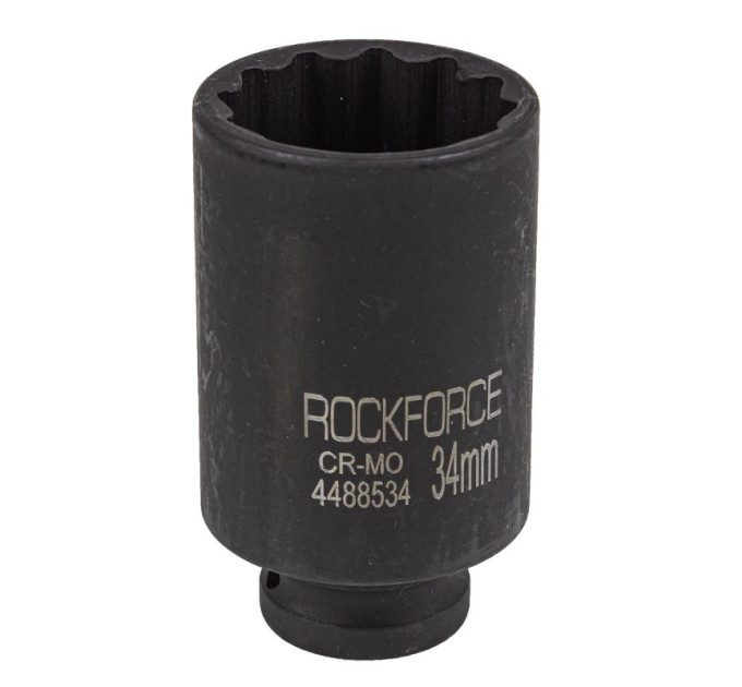 Головка ударная глубокая 1/2" 12-гранная 34мм ROCKFORCE RF-4488534