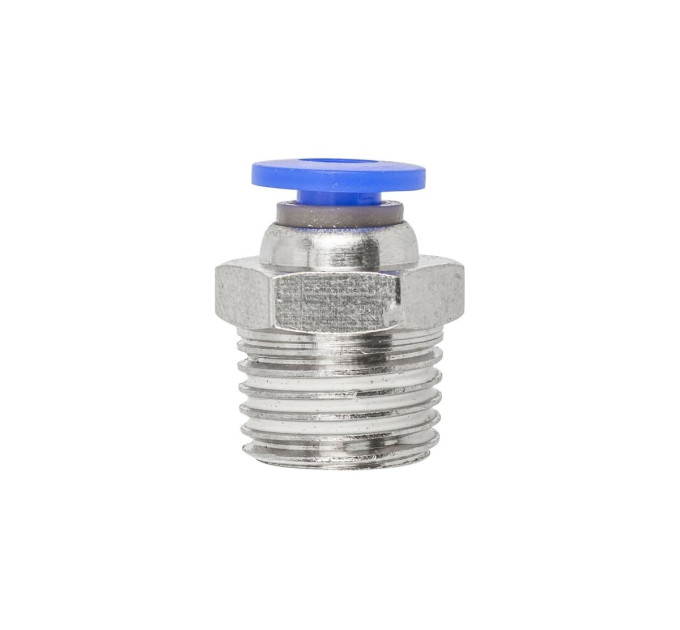 Фітинг 1/4" для пластикових трубок зовнішнє різблення 4мм ROCKFORCE RF-SPC04-02