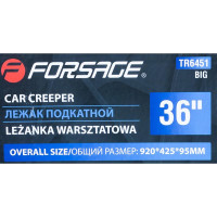 Лежак підкатний ремонтний на 6-ти колесах (425х920ММ) Forsage F-TR6451