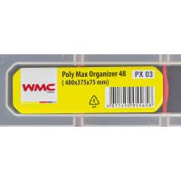 Органайзер WMC TOOLS пластмассовый 470x373x80мм с переставными перегородками WT-PX03