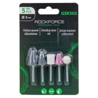 Набір каменів абразивних, 5пр. (Хвостовик 3мм) ROCKFORCE RF-GSK502 Набір каменів абразивних, 5пр. (Хвостовик 3мм) ROCKFORCE RF-GSK502