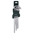 Набор ключей TORX Г-образных экстра длинных, 9пр. (Т10, Т15, Т20, Т25, Т27, Т30, Т40, Т45, Т50) ROCKFORCE RF-5098XL