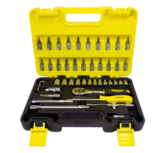 Набор инструментов 46 предметов 1/4'' (6гр.) WMC TOOLS WT-2462-5 EURO